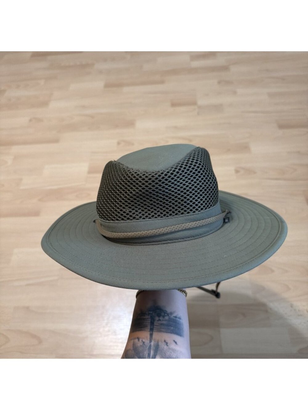 REI Sahara Path Hat Green Small Sun Mesh Shade inside liner